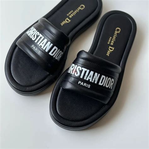 dior slides all black|christian Dior slides women's.